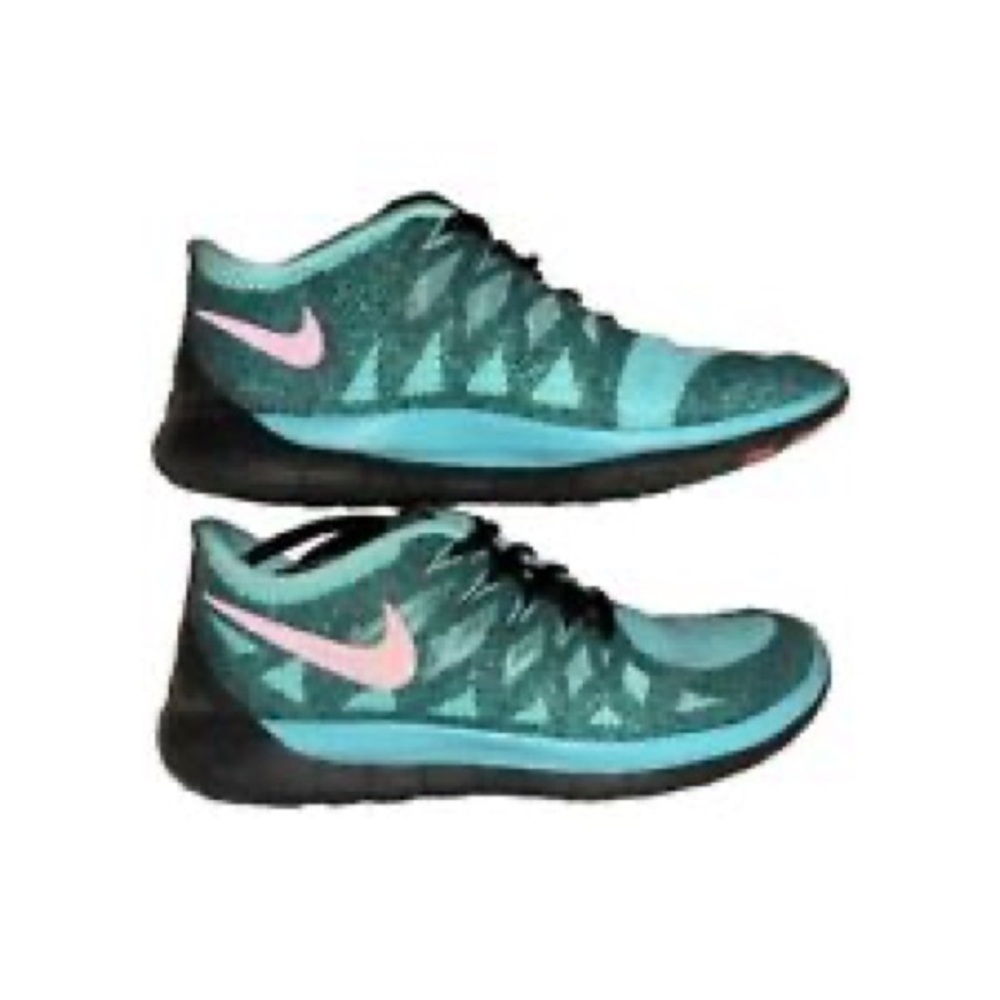 Nike Free 5.0 Running Sneaker Shoe Deep Royal Hyper Pink Size 6 - Picture 13 of 13